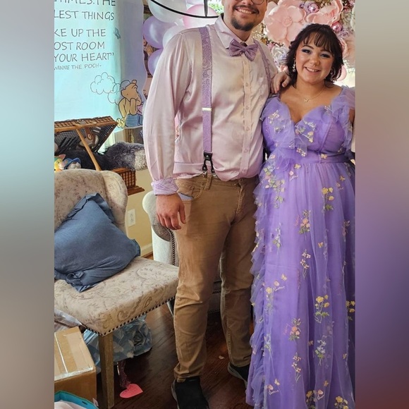 Basgute Spaghetti Strap Fairy Slit Long Dress - Picture 4 of 4